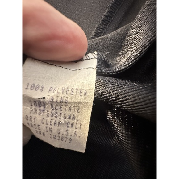 VTG Bob Mackie Studio Black Blazer Women Size 14 Zip Front Studded Career Office - Picture 9 of 9